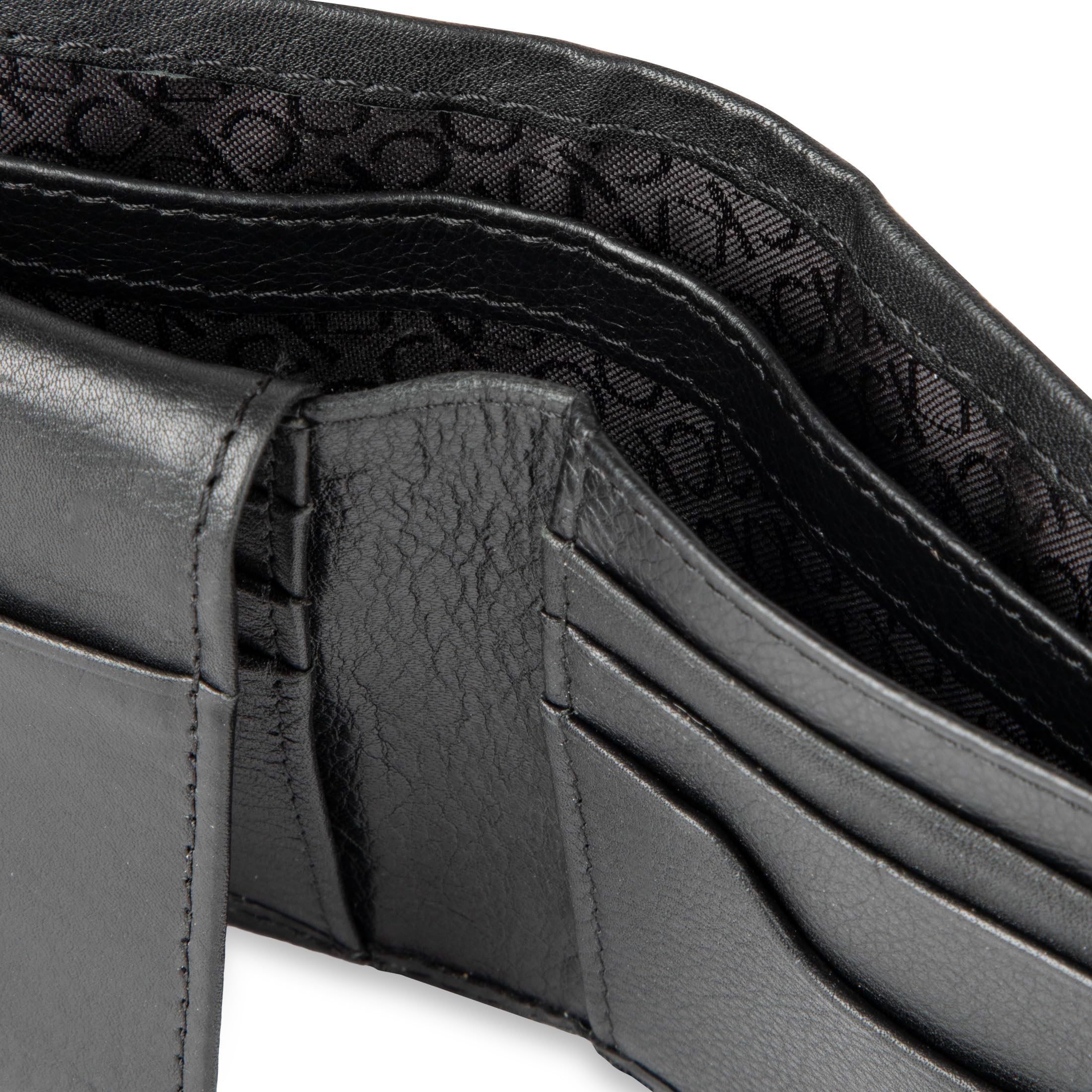 Foto 4 pulgar | Cartera Calvin Klein Rfid de Piel Minimalista con Doble Pliegue Color Negro - Venta Internacional