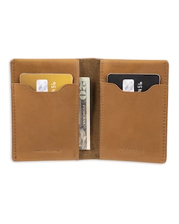 Foto 3 | Cartera Calvin Klein Minimalista con Doble Pliegue Rfid Piel Bronceada - Venta Internacional
