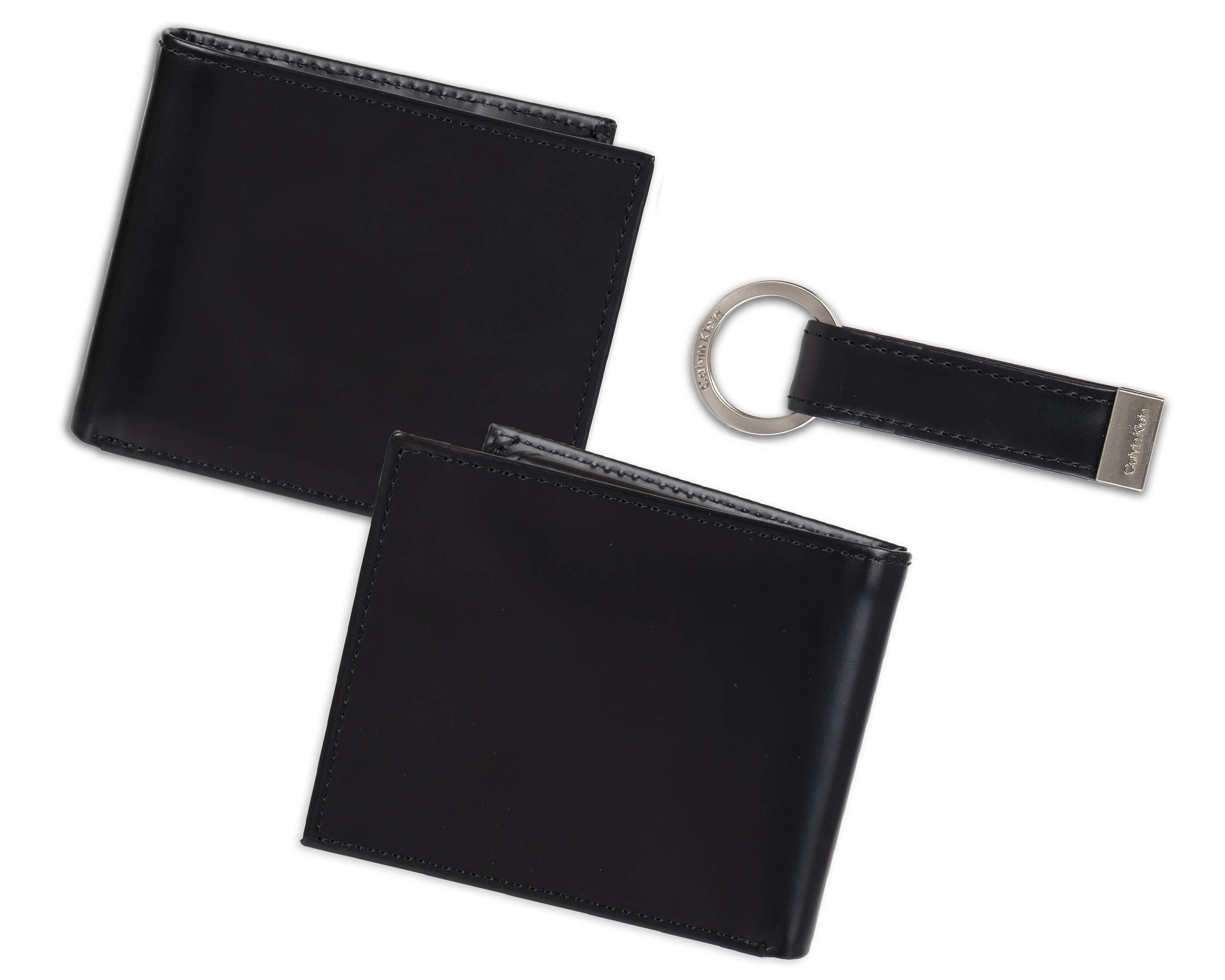 Foto 2 | Set de Tarjeteros Minimalistas Calvin Klein Negra de Piel - Venta Internacional