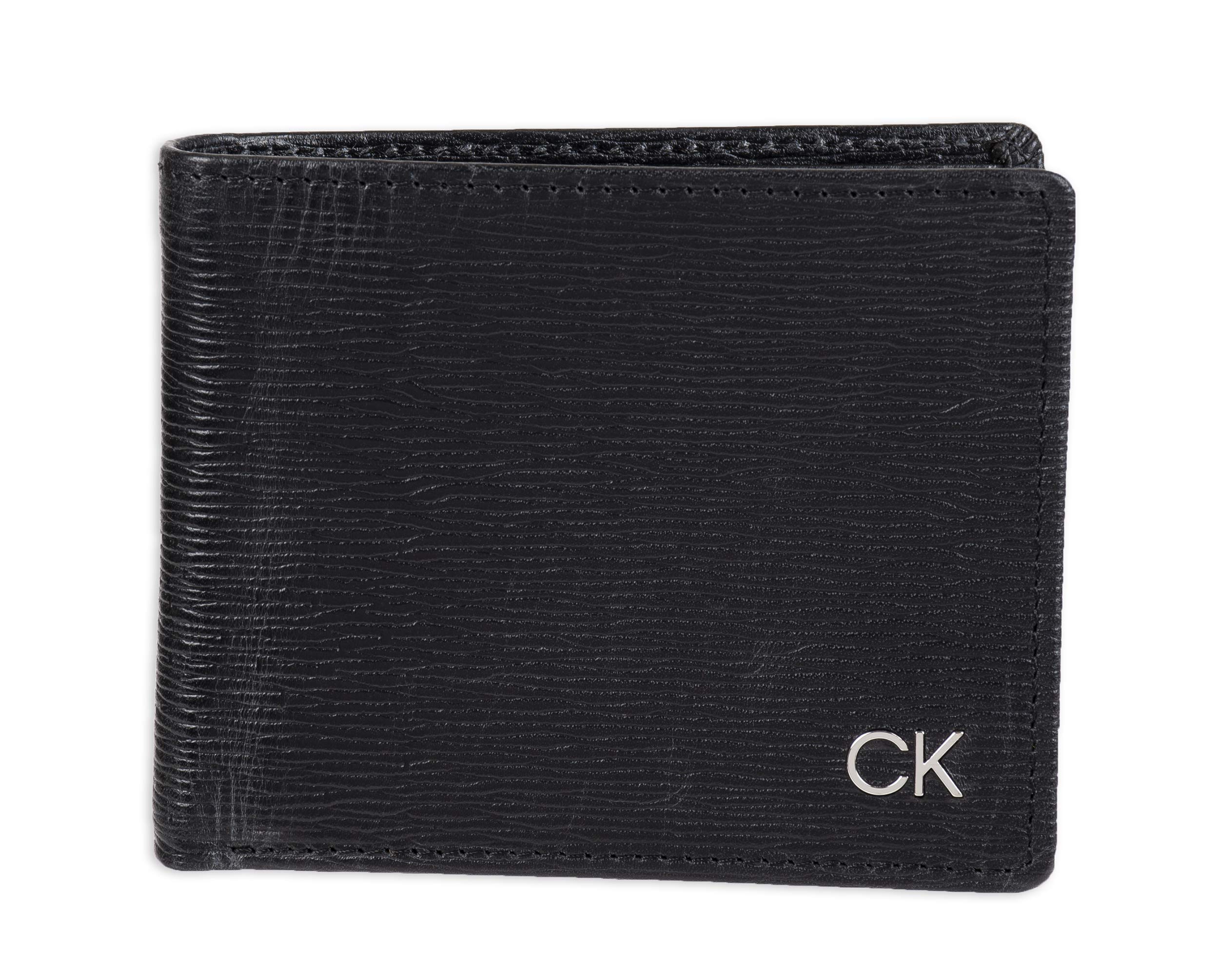 Foto 2 pulgar | Cartera Calvin Klein Rfid de Piel Minimalista con Doble Pliegue Color Negro - Venta Internacional