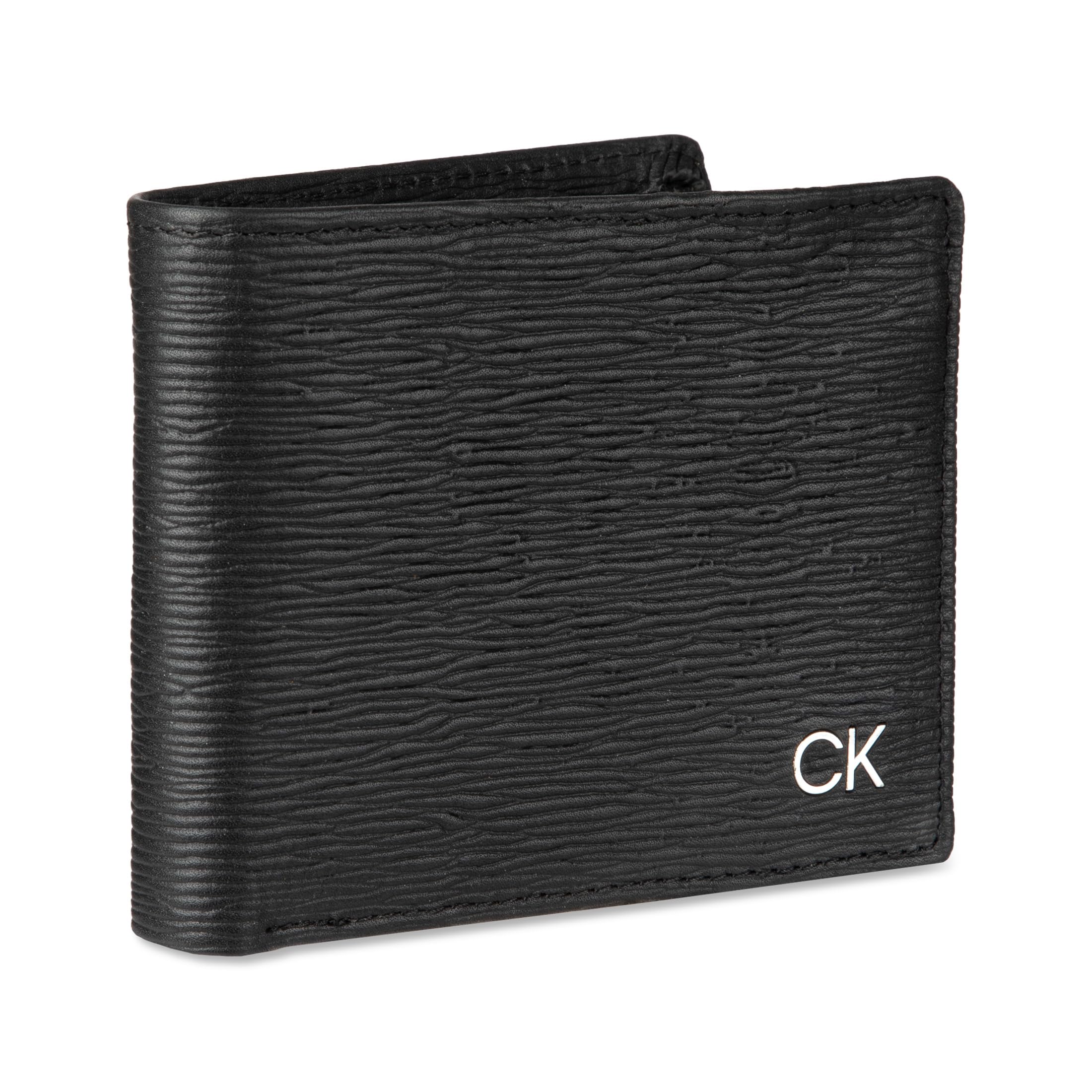 Foto 3 pulgar | Cartera Calvin Klein Rfid de Piel Minimalista con Doble Pliegue Color Negro - Venta Internacional