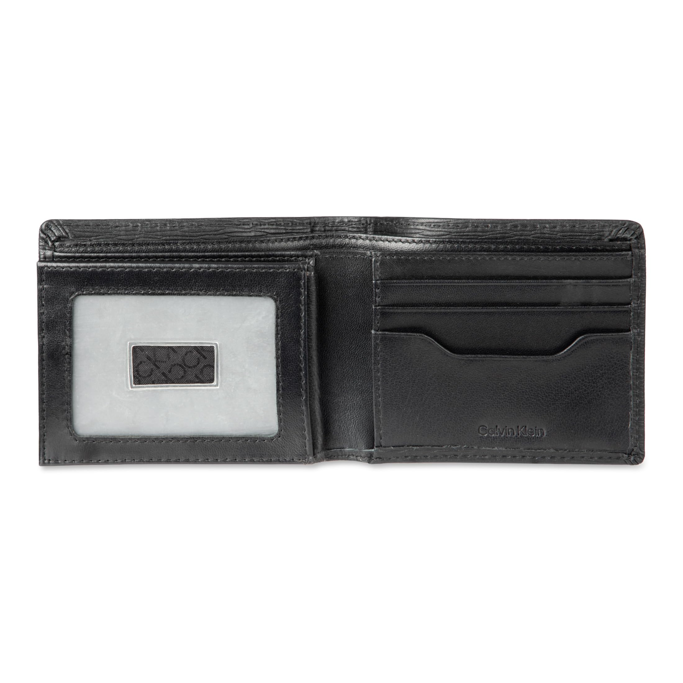 Foto 5 pulgar | Cartera Calvin Klein Rfid de Piel Minimalista con Doble Pliegue Color Negro - Venta Internacional