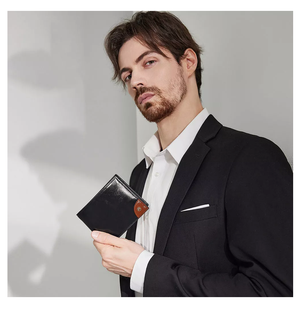Foto 4 pulgar | Cartera Mandu Negra con Gran Capacidad y Protección Rfid para Hombre