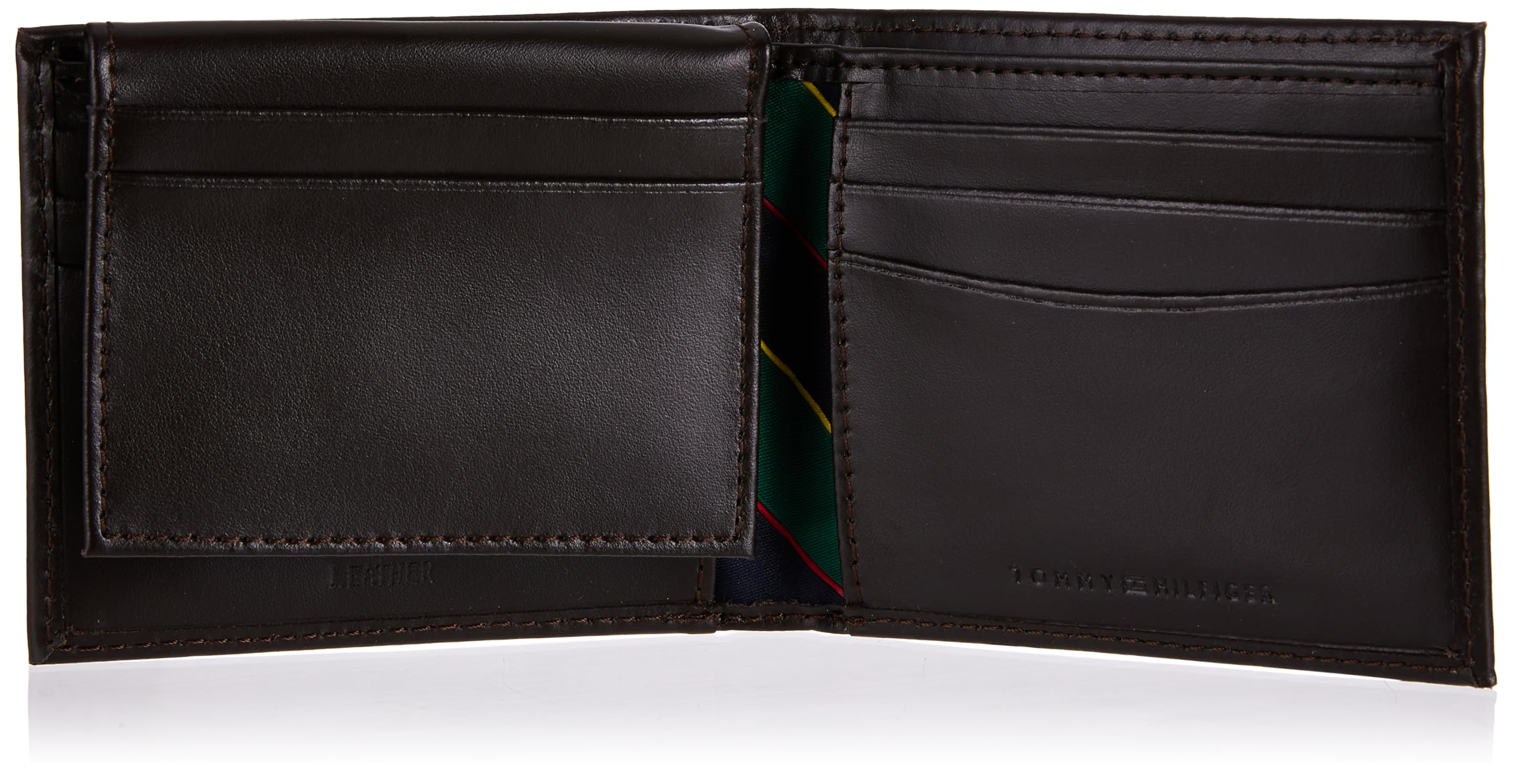 Foto 4 pulgar | Billetera Tommy Hilfiger Passcase Con Placa Marrón Para Hombre - Venta Internacional.