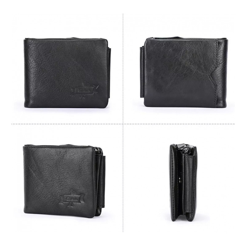 Foto 6 pulgar | Contactos De Piel Auténtica Wallet Knight Con Tres Pliegues Para Hombre - Venta Internacional.