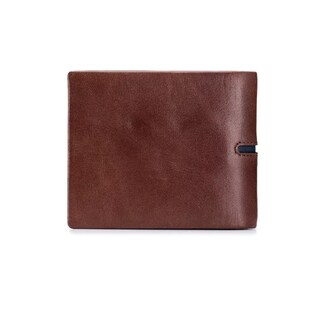 Foto 2 | Cartera Plegable De Piel Genuina Gran Capacidad Para Hombre Marron