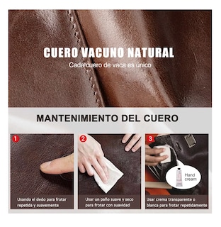 Foto 4 | Cartera Para Caballero Carteras Piel Vaca, Marrón Oscuro