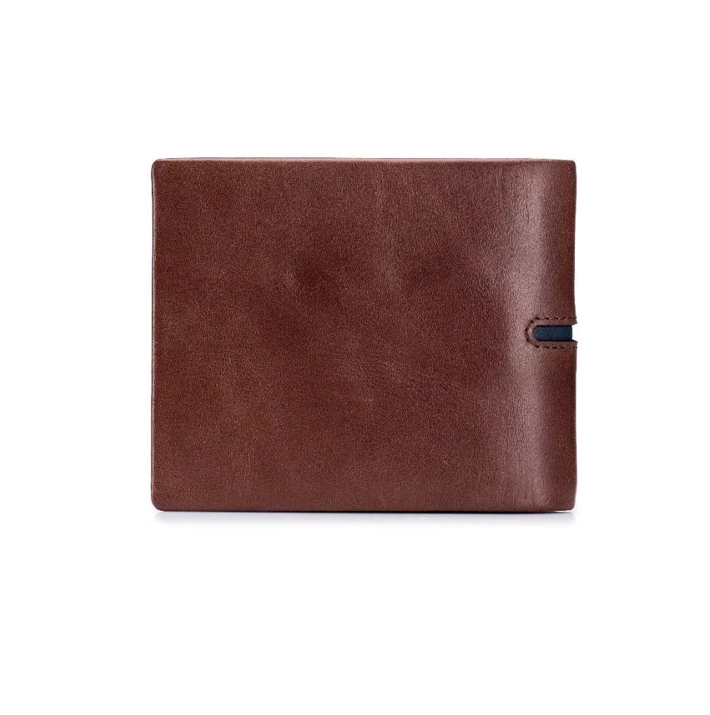 Foto 2 | Cartera Plegable De Piel Genuina Gran Capacidad Para Hombre Marron