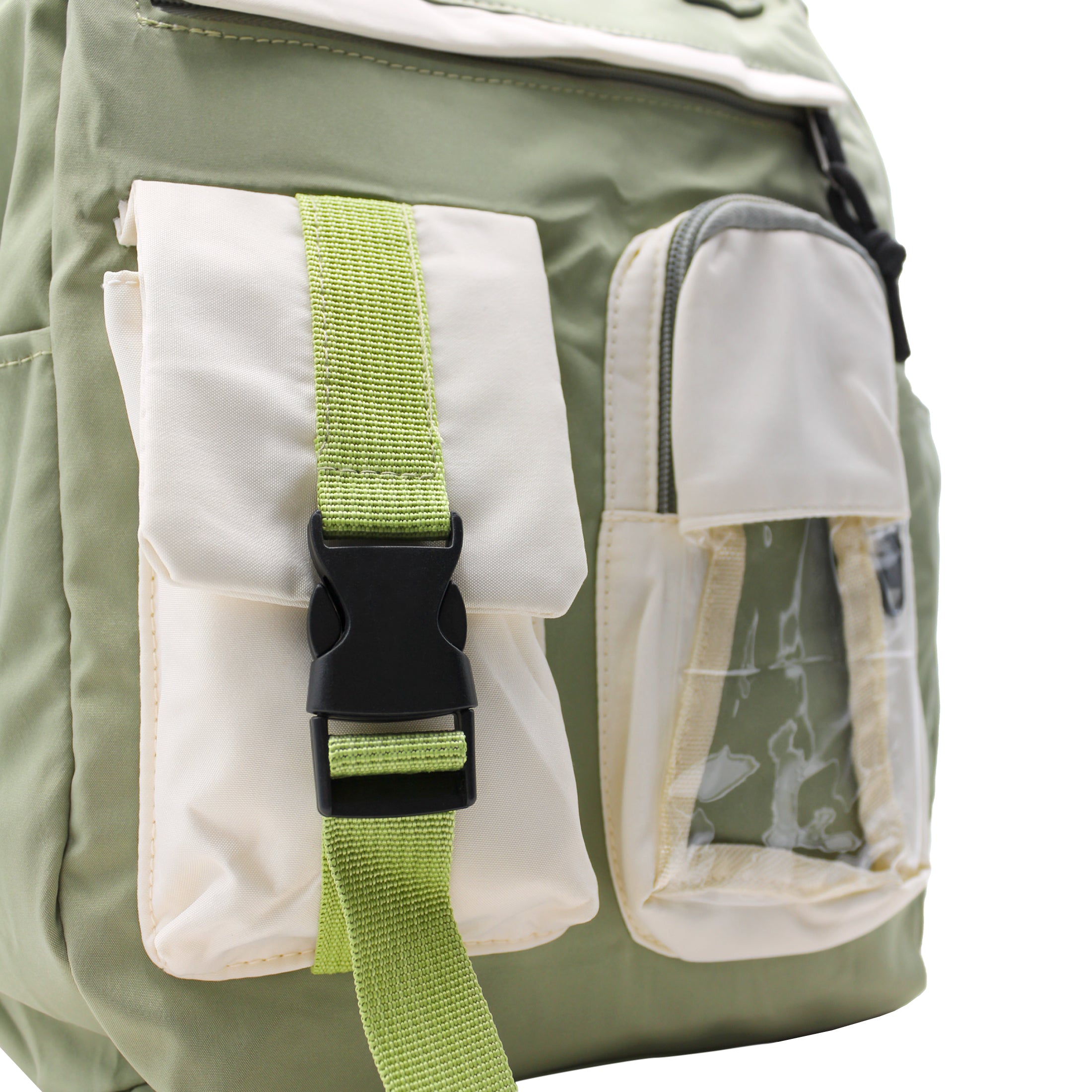 Foto 5 | Mochila Exterior Textil Color Verde Para Mujer De Rbbasics