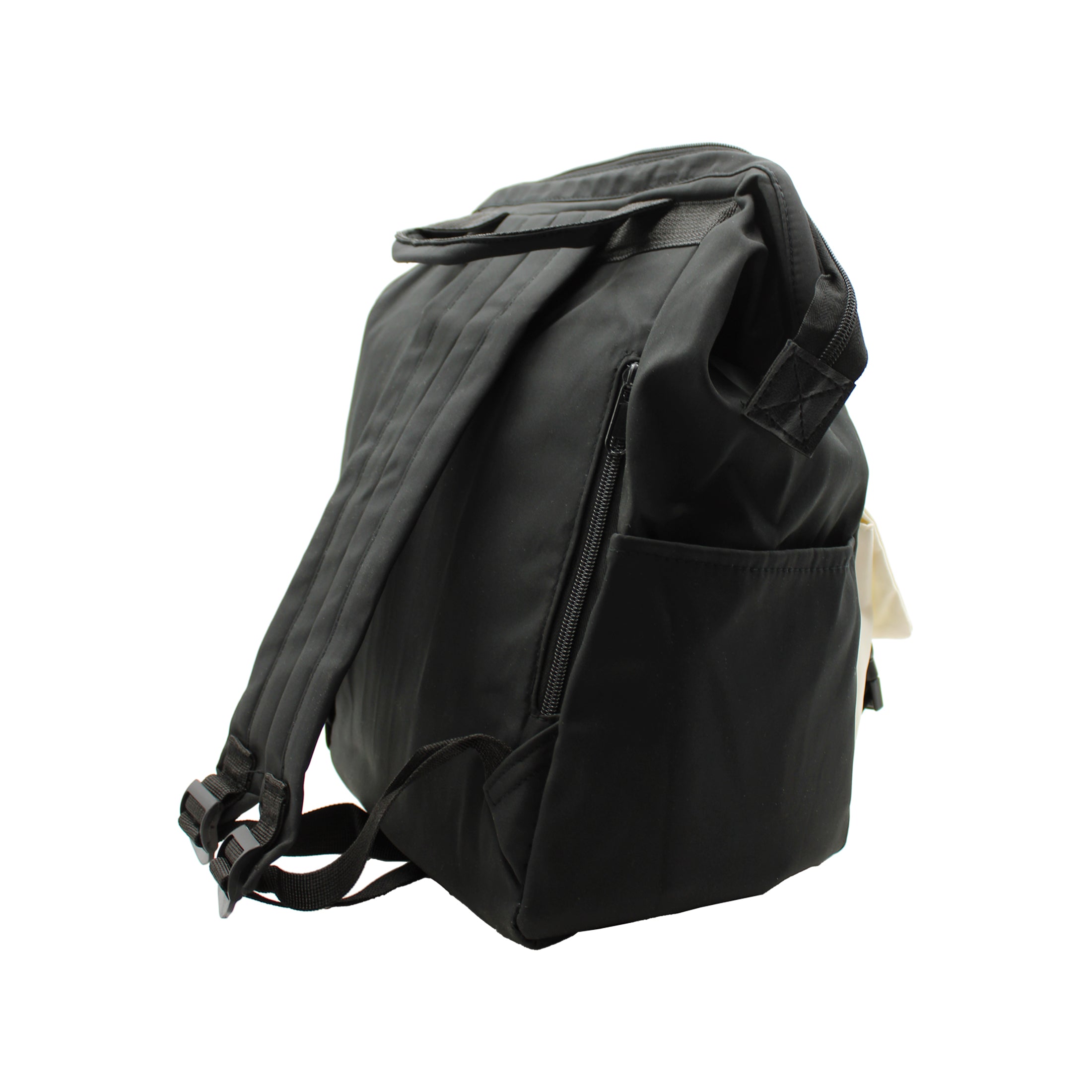 Foto 4 pulgar | Mochila Exterior Textil Color Negro Para Mujer De Rbbasics