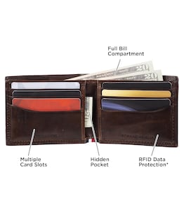 Foto 5 | Cartera Tommy Hilfiger de Piel Marrón - Venta Internacional