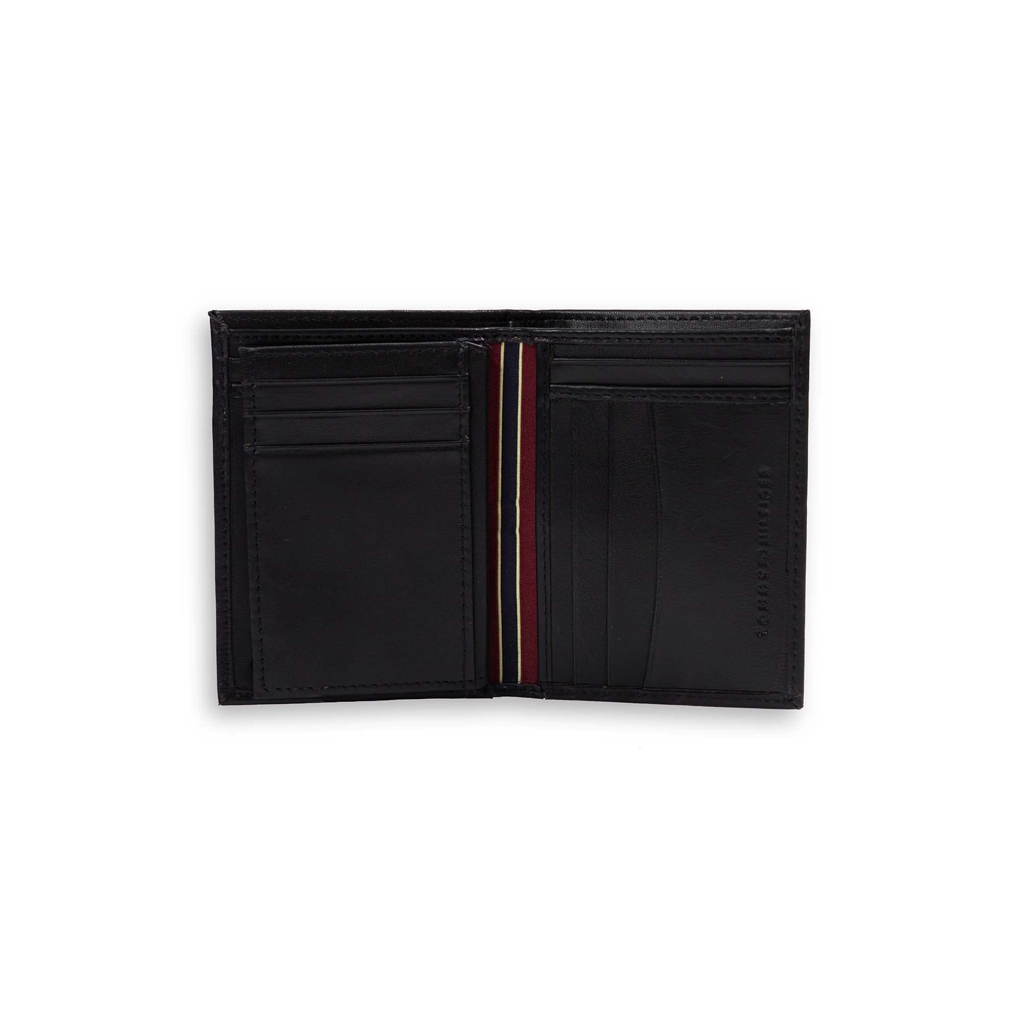 Foto 2 | Billetera Tommy Hilfiger Con Tres Pliegues, Elegante Y Delgada, Para Hombre, Color Negro - Venta Internacional.