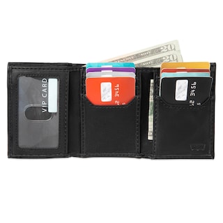 Foto 6 | Billetera Triple Levi's, Elegante Y Delgada, Con Ventana De Identificación Negra Para Hombre - Venta Internacional.