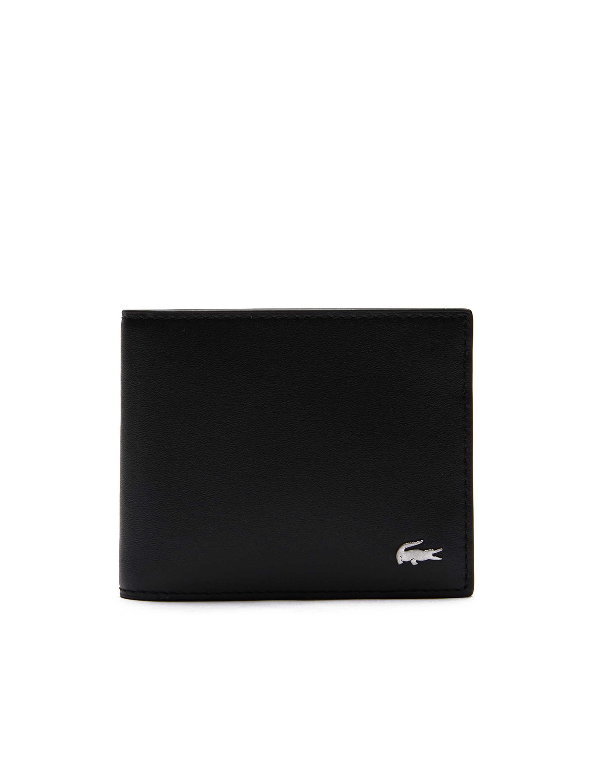 Billetera Lacoste Fitzgerald Pequeña De Piel Negra Para Hombre - Venta Internacional.