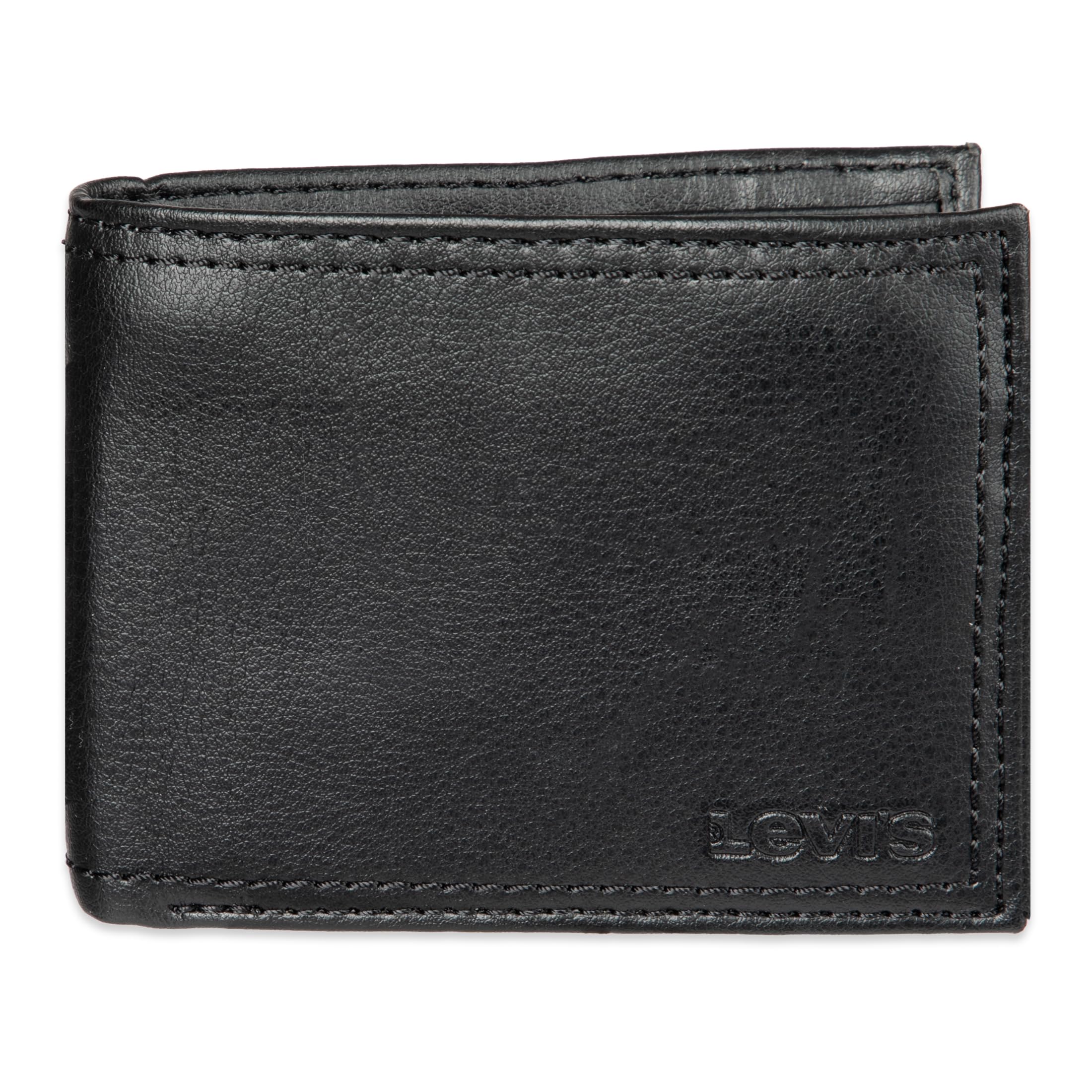 Cartera Levi's Traveler Rfid De Piel Negra Para Hombre - Venta Internacional.