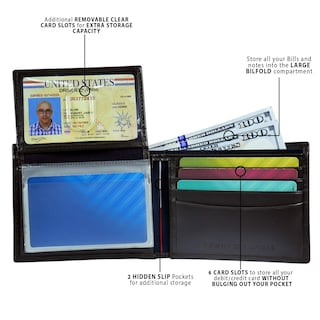 Foto 5 | Cartera Tommy Hilfiger Plegable de Cuero Marrón para Hombre - Venta Internacional