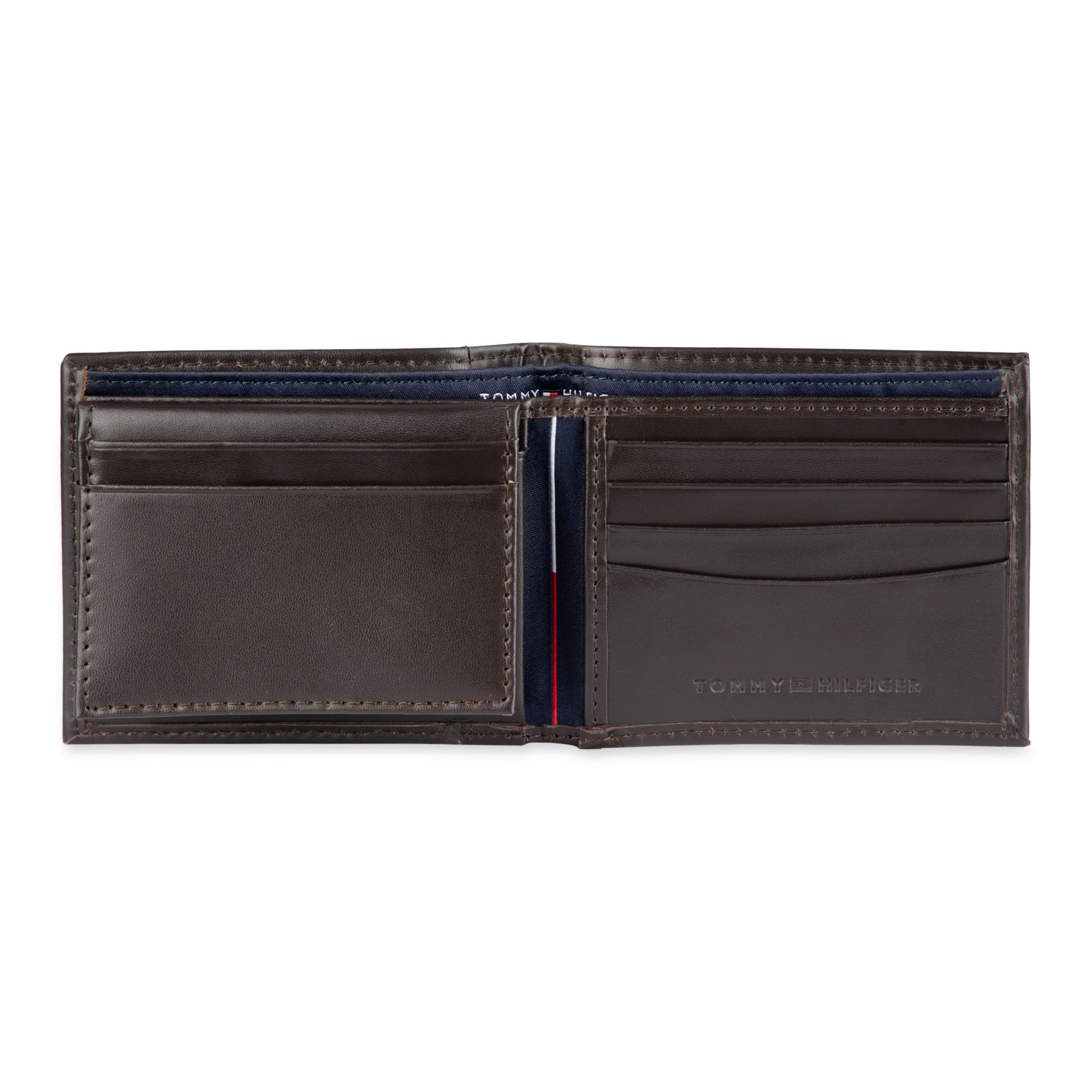 Foto 6 | Cartera Tommy Hilfiger Plegable de Cuero Marrón para Hombre - Venta Internacional