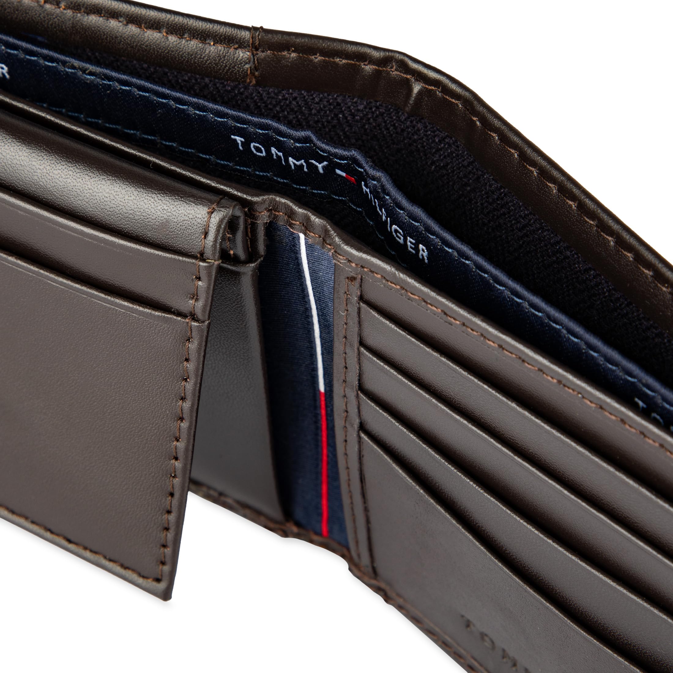Foto 8 pulgar | Cartera Tommy Hilfiger Plegable de Cuero Marrón para Hombre - Venta Internacional