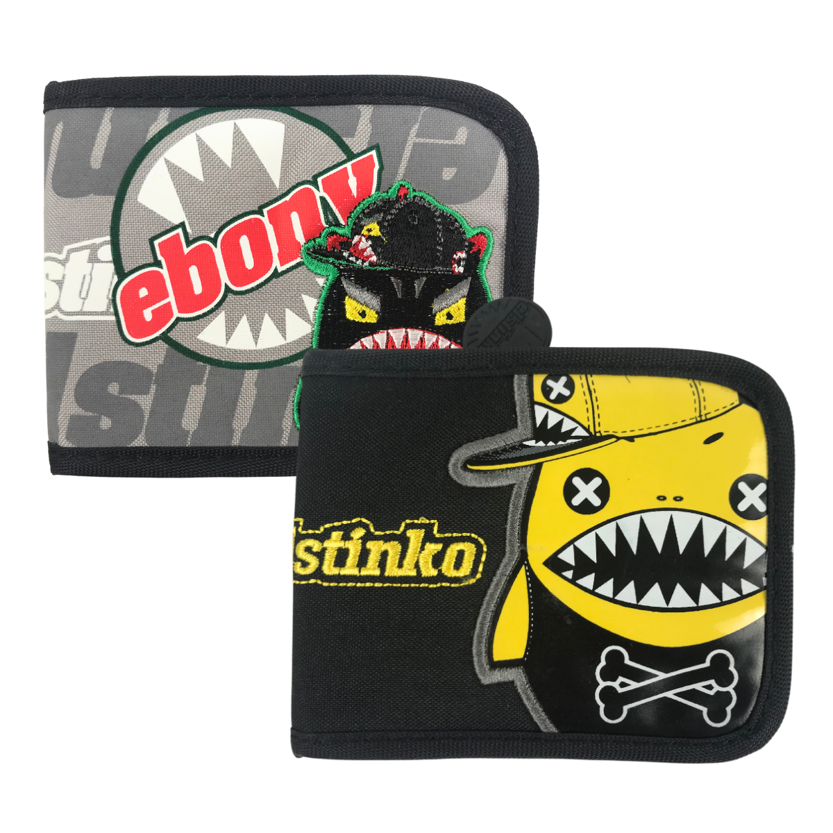 Cartera Caricaturas De 2 Piezas Stinko Color Negro