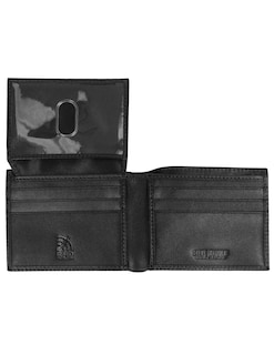 Foto 2 | Cartera Steve Madden De Piel Con Capacidad Extra Para Hombre, Color Negro - Venta Internacional.