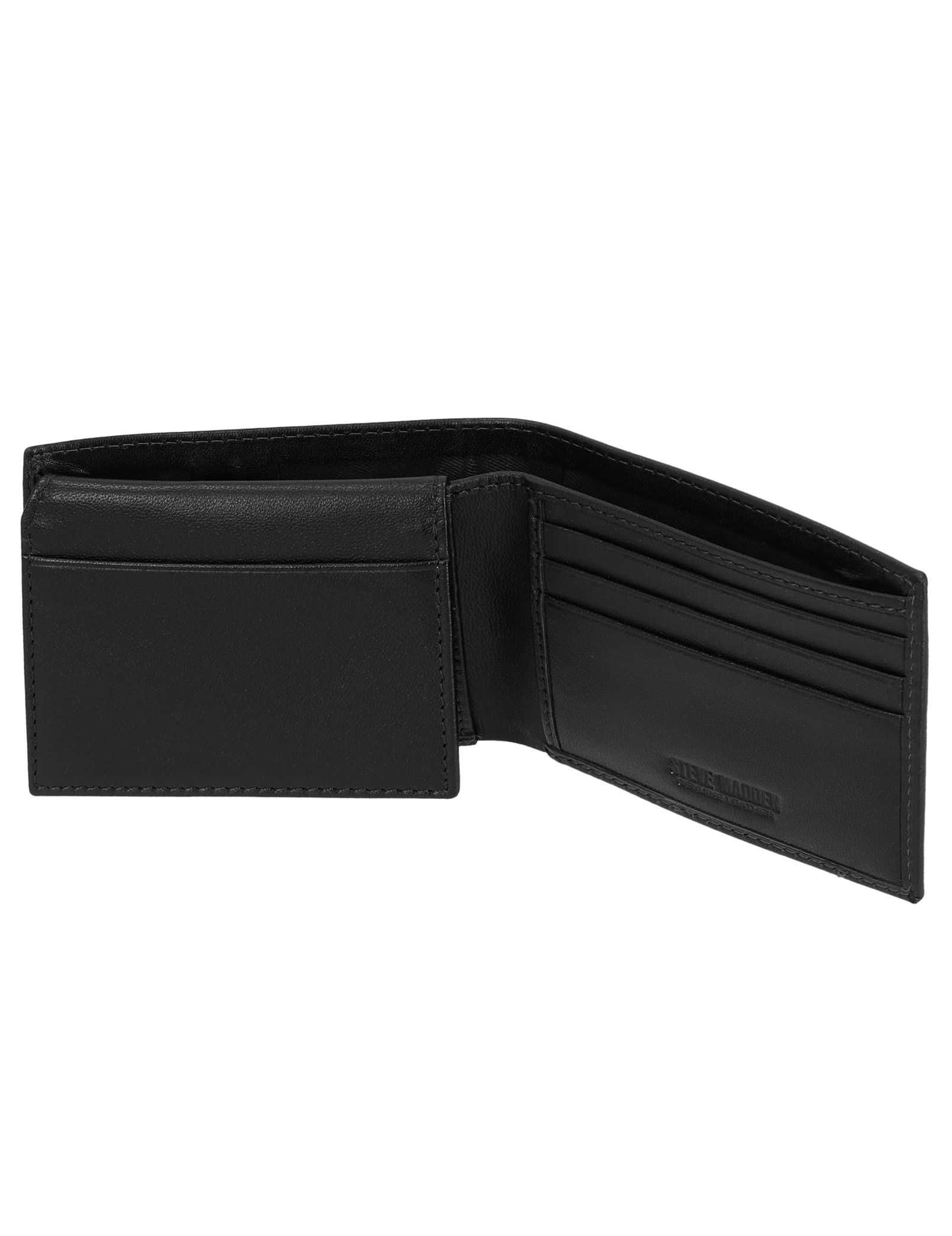 Foto 4 pulgar | Cartera Steve Madden De Piel Con Capacidad Extra Para Hombre, Color Negro - Venta Internacional.