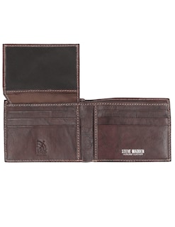 Foto 2 | Cartera Steve Madden De Piel Para Hombre Con Capacidad Extra, Color Marrón - Venta Internacional.