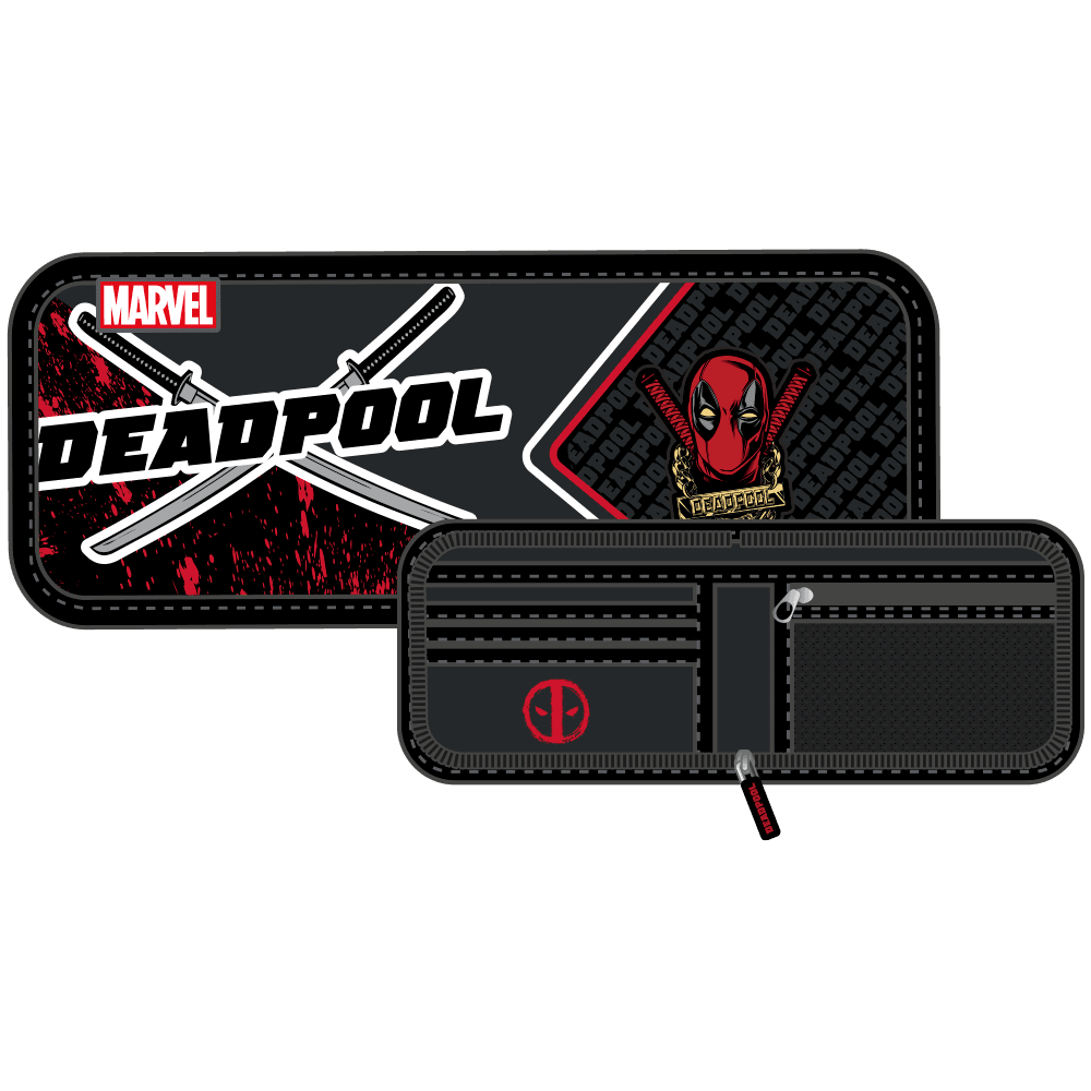 Cartera Deadpool Dp303a Color Gris