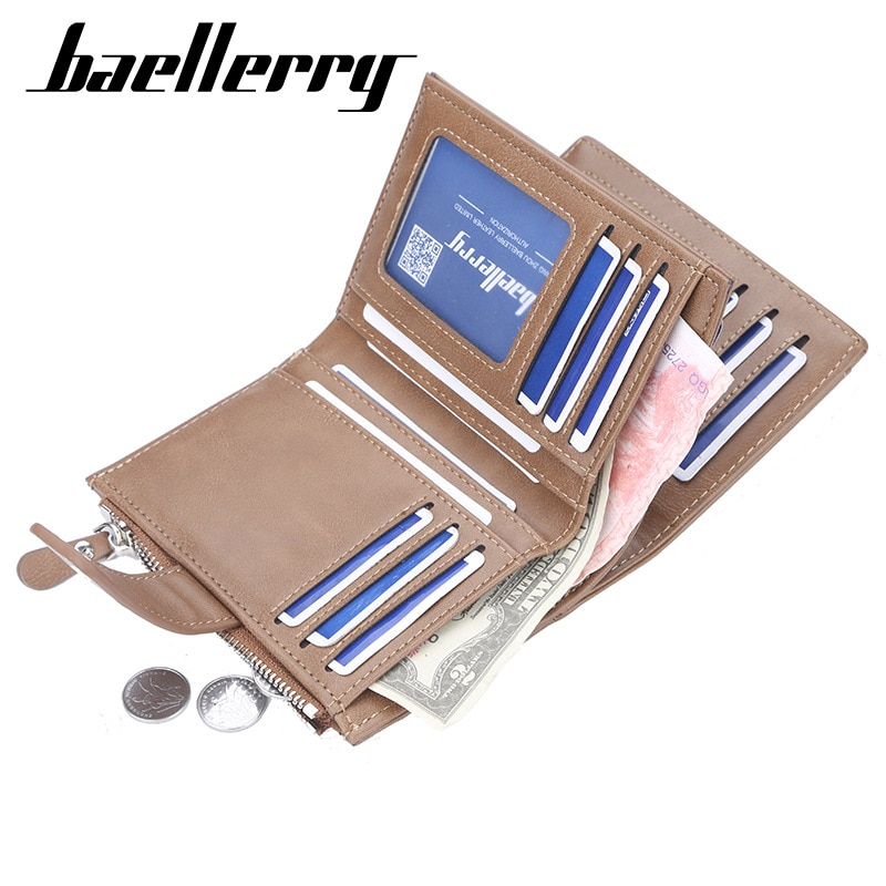 Foto 3 | Billetera Baellerry Fashion De Cuero Con Cremallera Corta Para Hombre - Venta Internacional.