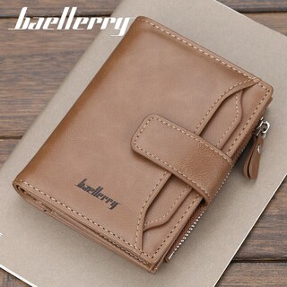 Foto 5 | Billetera Baellerry Fashion De Cuero Con Cremallera Corta Para Hombre - Venta Internacional.