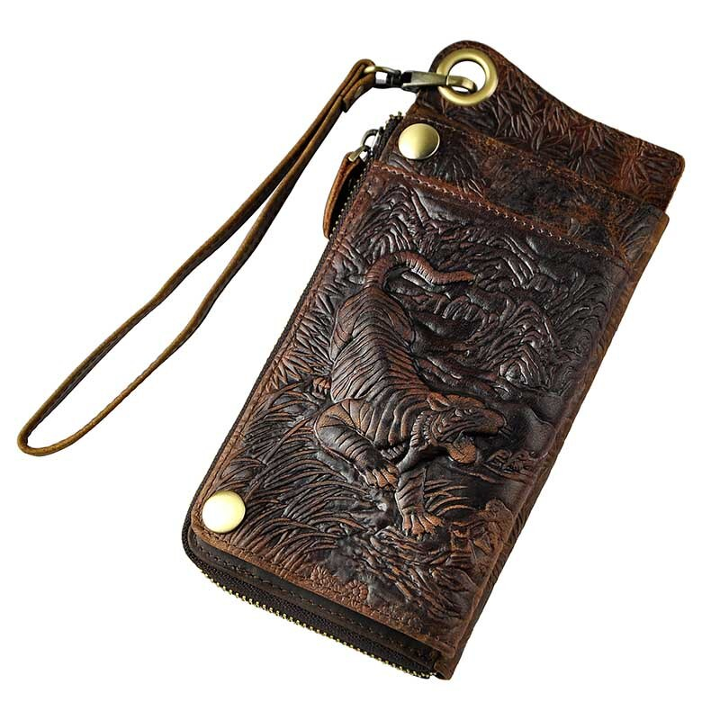 Organizador De Ganado Wallet Le'aokuu De Piel Auténtica Para Hombre - Venta Internacional.