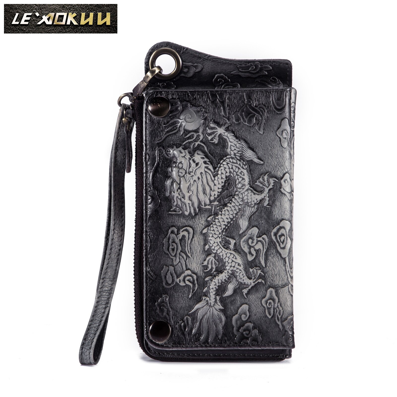 Foto 3 pulgar | Organizador De Ganado Wallet Le'aokuu De Piel Auténtica Para Hombre - Venta Internacional.