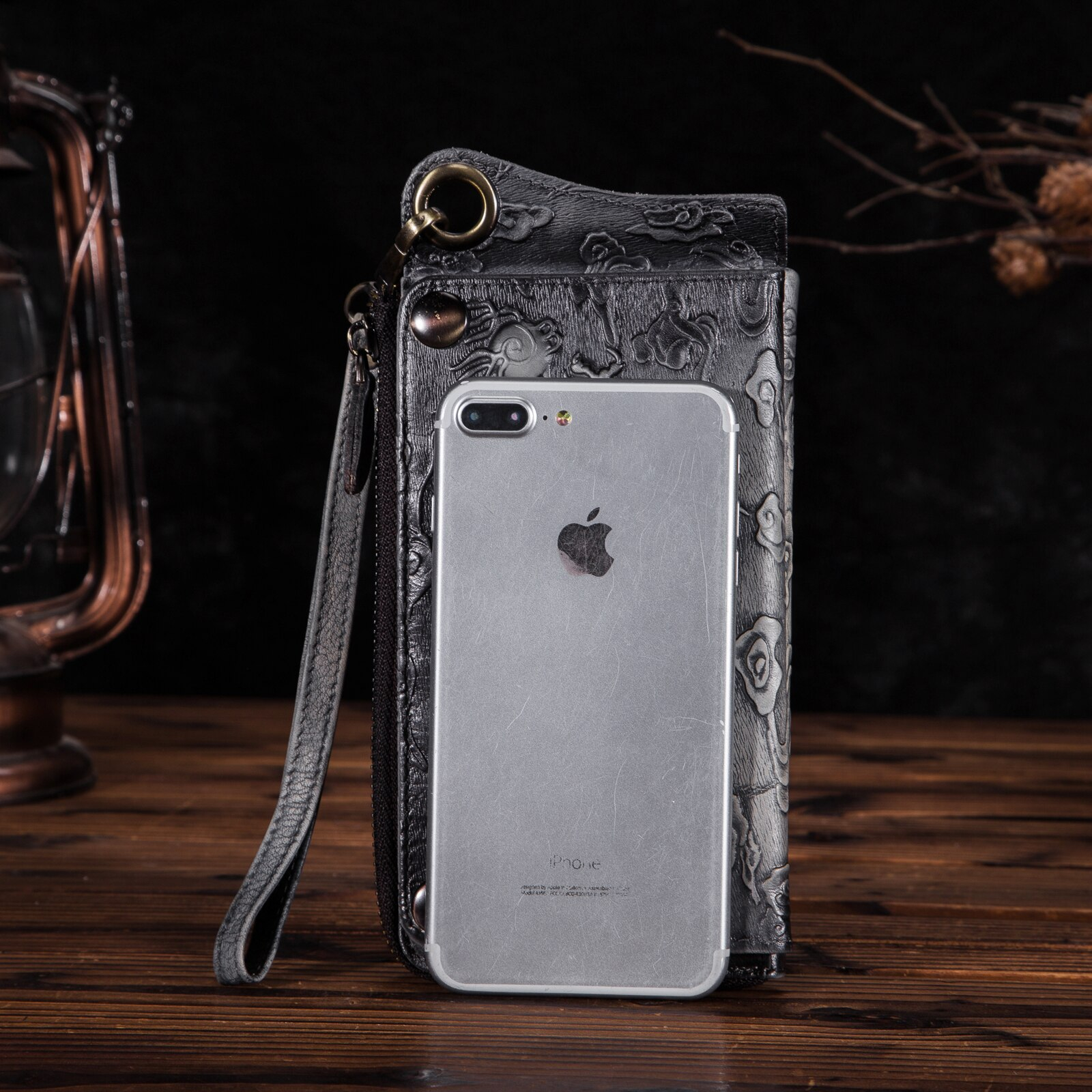 Foto 4 pulgar | Organizador De Ganado Wallet Le'aokuu De Piel Auténtica Para Hombre - Venta Internacional.