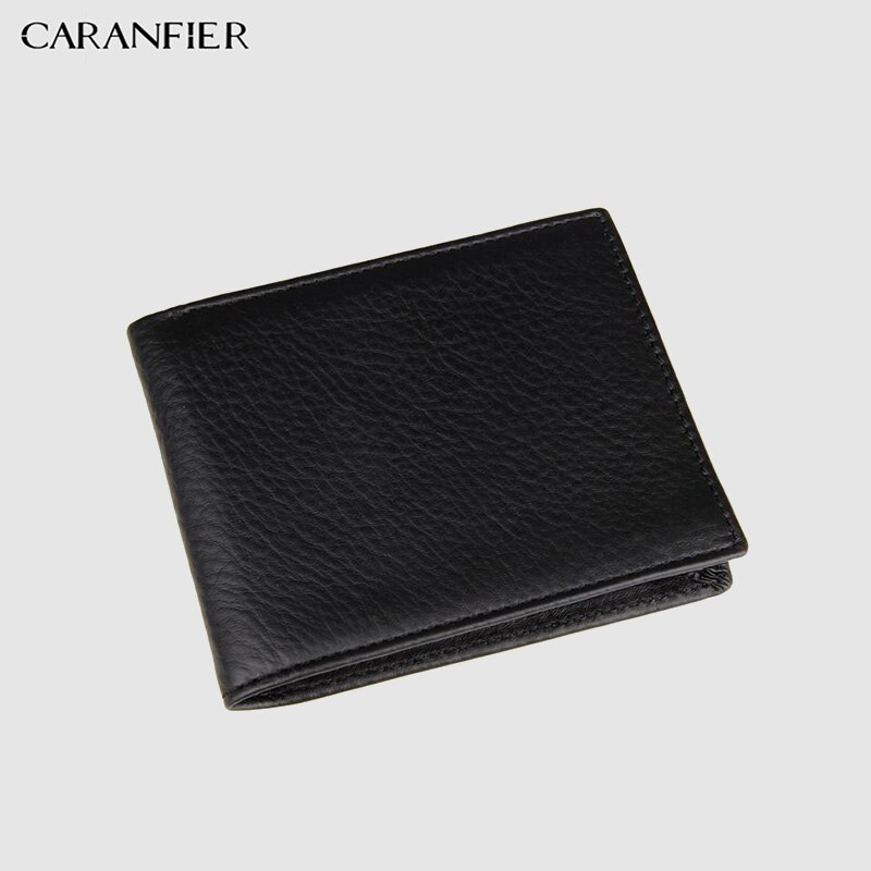 Billetera Caranfier De Piel Genuina De Vacuno Plegable Para Hombre - Venta Internacional.