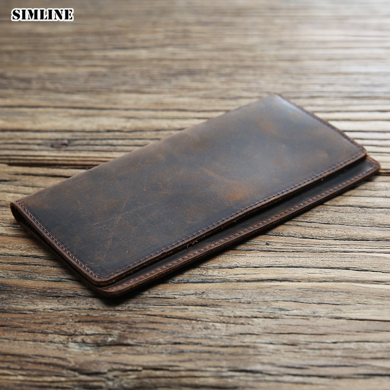 Foto 3 pulgar | Cartera Simline De Piel Auténtica Para Hombre Hecha A Mano Clásica - Venta Internacional.