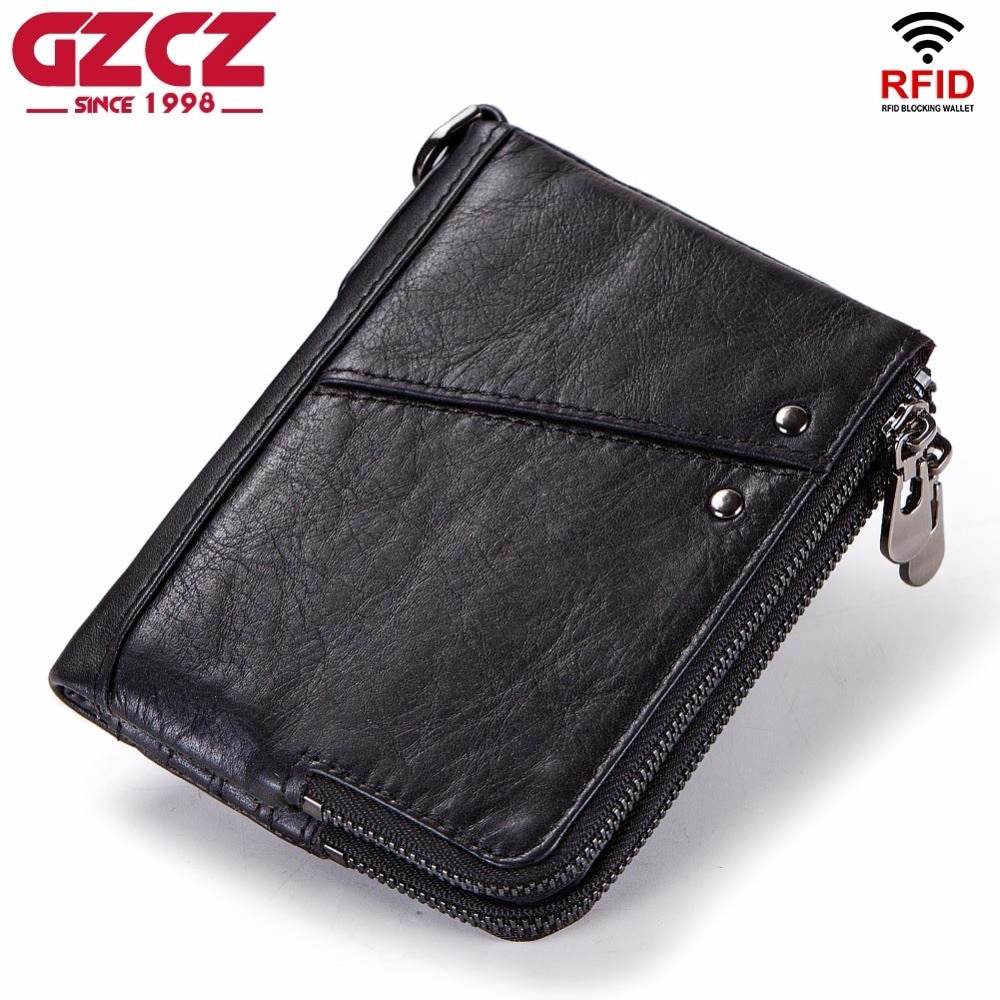 Foto 3 pulgar | Cartera Gzcz Vintage De Cuero Genuino Rfid Para Hombre - Venta Internacional.
