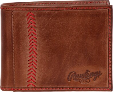 Foto 1 | Wallet Rawlings Bordado En Piel Curtida Con Puntadas De Béisbol - Venta Internacional.