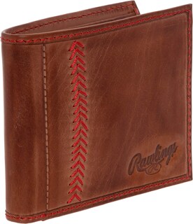 Foto 2 | Wallet Rawlings Bordado En Piel Curtida Con Puntadas De Béisbol - Venta Internacional.