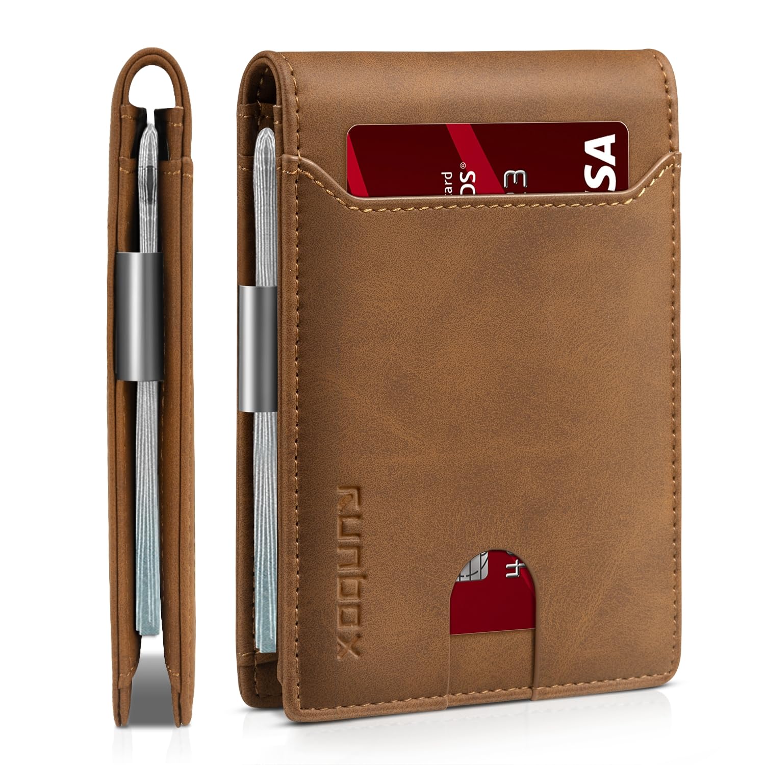 Foto 1 | Billetera Runbox, Delgada, De Piel, Para Billetes, Con Bloqueo Rfid, Para Hombre - Venta Internacional.