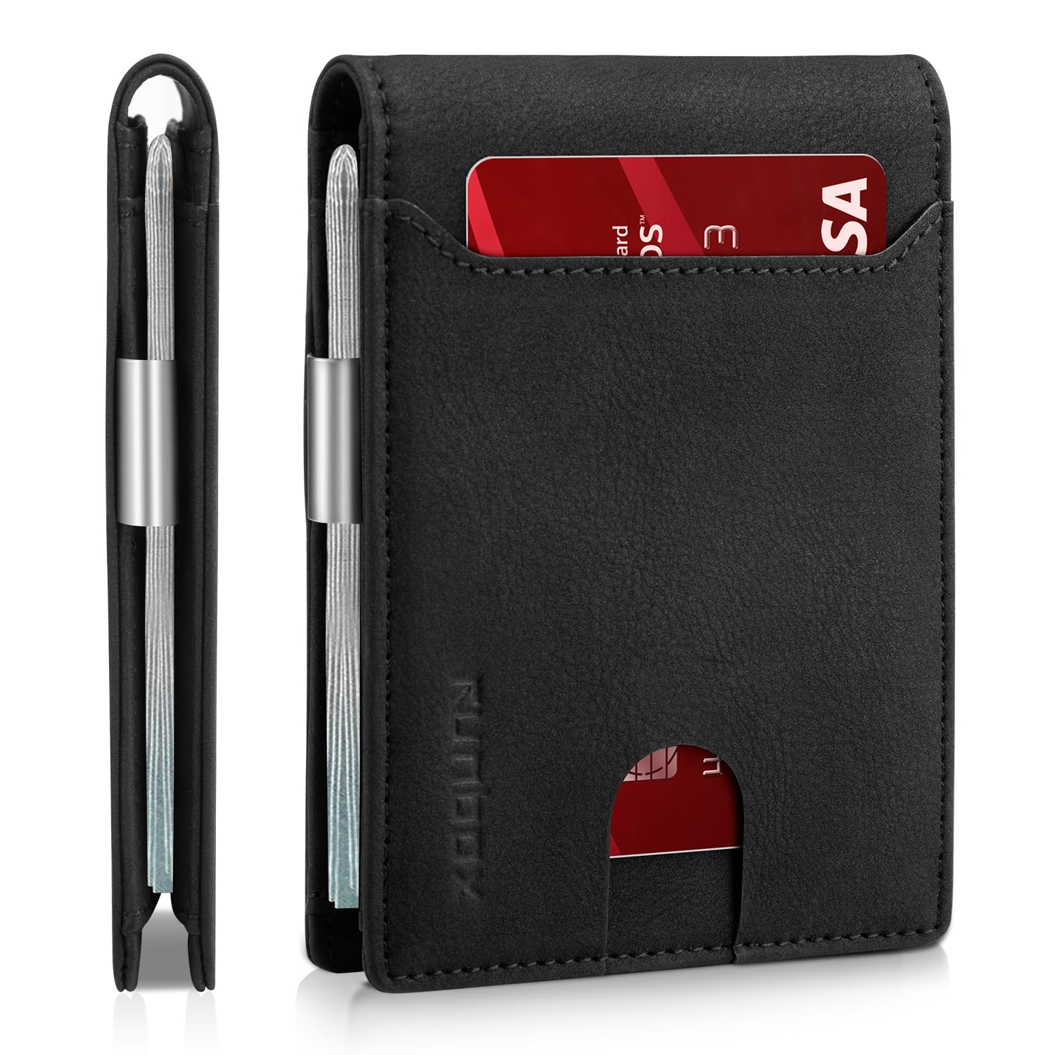 Billetera Runbox, Delgada, De Piel, Para Billetes, Con Bloqueo Rfid, Para Hombre - Venta Internacional.