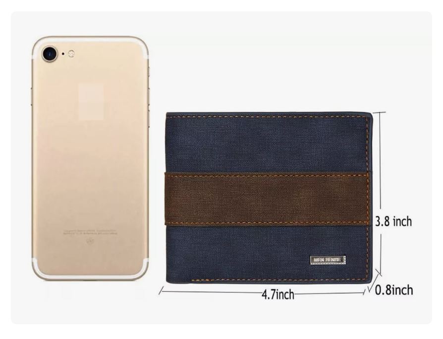 Foto 3 | Cartera Xtellar Azul Billetera De Cuero Con Múltiples Tarjetas Para Hombre