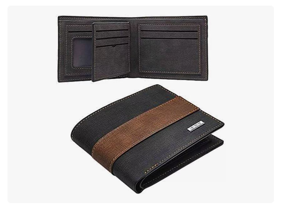 Foto 1 | Cartera Xtellar Negra Billetera De Cuero Con Múltiples Tarjetas Para Hombre