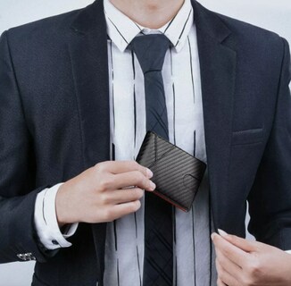 Foto 4 | Cartera De Hombre Xtellar De Cuero Tarjetero Multi Ranura Color Negro Y Naranja
