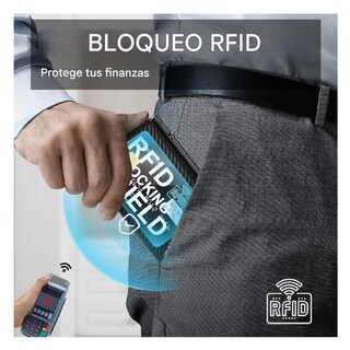 Foto 2 | Cartera Xtellar De Hombre Con Tarjetero Rfid Negro