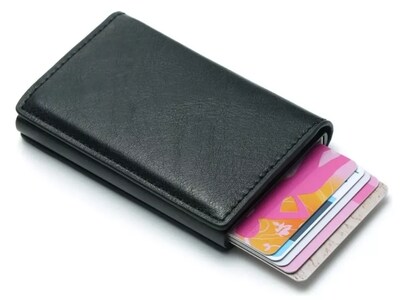 Foto 1 | Cartera Xtellar Tarjetero Billetera De Cuero Protección Rfid Color Negro