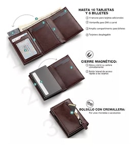 Foto 2 | Billetera Tarjetero De Aluminio Con Cartera Protección Rfid