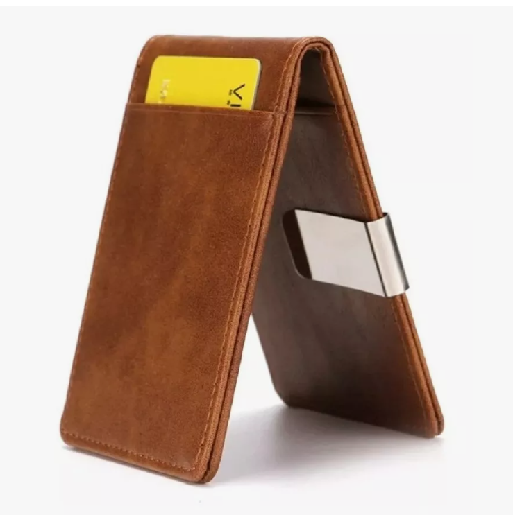 Foto 1 | Cartera Cuero Pu Xtellar Delgada Plegable Con Clip Billetera