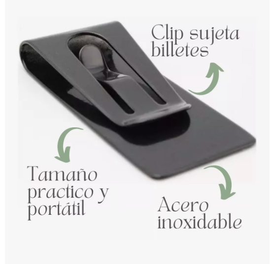 Foto 5 pulgar | Clip Xtellar Con Ojal Y Sujetador Para Portar Billetes Color Negro