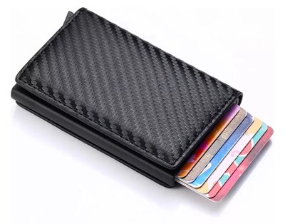 Foto 2 | Cartera Xtellar Tarjetero Billetera De Cuero Protección Rfid Color Gris Oscuro