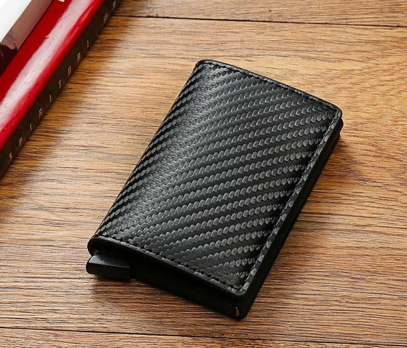 Foto 4 pulgar | Cartera Xtellar Tarjetero Billetera De Cuero Protección Rfid Color Gris Oscuro