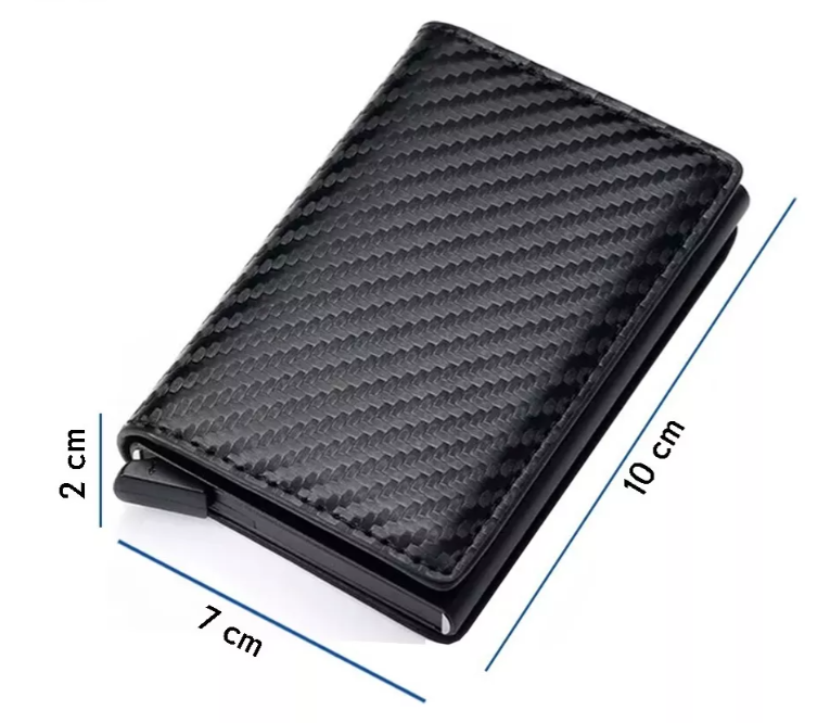 Foto 4 | Cartera Xtellar Tarjetero Billetera De Cuero Protección Rfid Color Gris Oscuro